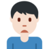 Man Frowning: Light Skin Tone
