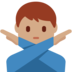 Man Gesturing No: Medium Skin Tone