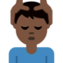 Man Getting Massage: Dark Skin Tone