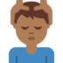 Man Getting Massage: Medium-Dark Skin Tone