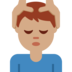 Man Getting Massage: Medium Skin Tone