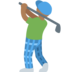 Man Golfing: Medium-Dark Skin Tone