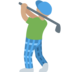Man Golfing: Medium Skin Tone