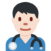 Man Health Worker: Light Skin Tone