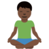 Man in Lotus Position: Dark Skin Tone