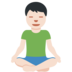 Man in Lotus Position: Light Skin Tone
