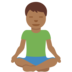 Man in Lotus Position: Medium-Dark Skin Tone