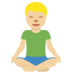 Man in Lotus Position: Medium-Light Skin Tone