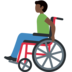 Man in Manual Wheelchair: Dark Skin Tone