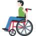 Man in Manual Wheelchair: Light Skin Tone