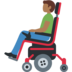 Man in Motorized Wheelchair: Medium-Dark Skin Tone