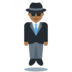 Man in Suit Levitating: Medium-Dark Skin Tone