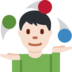 Man Juggling: Light Skin Tone