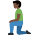 Man Kneeling: Dark Skin Tone