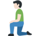 Man Kneeling: Light Skin Tone