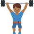 Man Lifting Weights: Medium-Dark Skin Tone