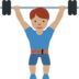 Man Lifting Weights: Medium Skin Tone
