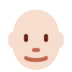 Man: Light Skin Tone, Bald