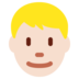 Man: Light Skin Tone, Blond Hair