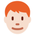 Man: Light Skin Tone, Red Hair