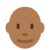 Man: Medium-Dark Skin Tone, Bald