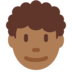 Man: Medium-Dark Skin Tone, Curly Hair