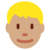 Man: Medium Skin Tone, Blond Hair