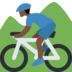 Man Mountain Biking: Dark Skin Tone