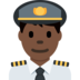 Man Pilot: Dark Skin Tone