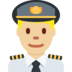 Man Pilot: Medium-Light Skin Tone