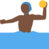 Man Playing Water Polo: Dark Skin Tone