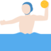 Man Playing Water Polo: Light Skin Tone
