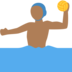 Man Playing Water Polo: Medium-Dark Skin Tone