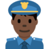Man Police Officer: Dark Skin Tone