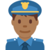 Man Police Officer: Medium-Dark Skin Tone