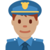Man Police Officer: Medium Skin Tone