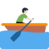 Man Rowing Boat: Light Skin Tone