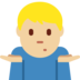 Man Shrugging: Medium-Light Skin Tone