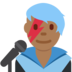 Man Singer: Medium-Dark Skin Tone