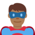 Man Superhero: Medium-Dark Skin Tone