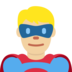 Man Superhero: Medium-Light Skin Tone