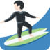 Man Surfing: Light Skin Tone