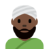 Man Wearing Turban: Dark Skin Tone