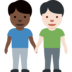 Men Holding Hands: Dark Skin Tone, Light Skin Tone