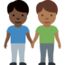 Men Holding Hands: Dark Skin Tone, Medium-Dark Skin Tone