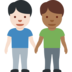 Men Holding Hands: Light Skin Tone, Medium-Dark Skin Tone