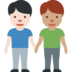Men Holding Hands: Light Skin Tone, Medium Skin Tone