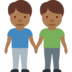 Men Holding Hands: Medium-Dark Skin Tone