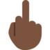 Middle Finger: Dark Skin Tone