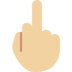 Middle Finger: Medium-Light Skin Tone